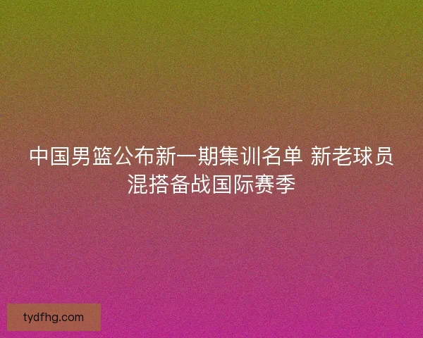 中国男篮公布新一期集训名单 新老球员混搭备战国际赛季