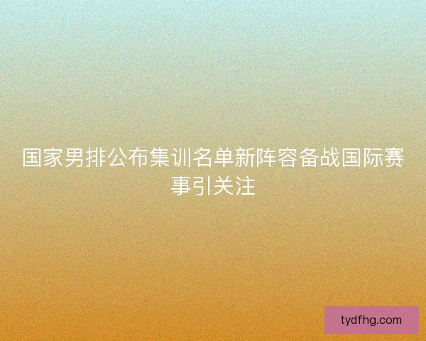 国家男排公布集训名单新阵容备战国际赛事引关注